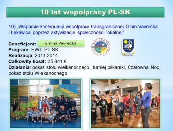 10 lat współpracy polsko-słowackiej pomiędzy Gminą Łękawica i Gminą Vavrećka - zdjęcie12