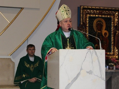 Honorowi krwiodawcy z Gminy Łękawica na mszy św. z okazji XXVI 